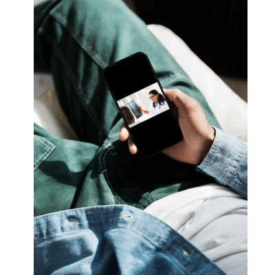 Patient watching their Medical Memory video
